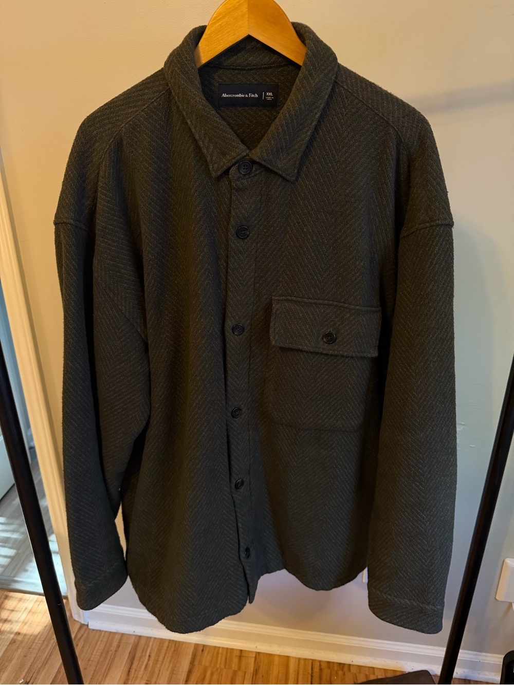 Abercrombie & Fitch Olive Green Shirt Jacket